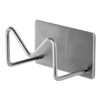 Nhà Máy Sản Xuất Phụ Kiện Nhà Bếp 304 Thép Không Gỉ Kim Loại Treo Tường Bồn Rửa Móc Dính Miếng Bọt Biển Chủ Bồn Rửa Caddy Cho Nhà Bếp