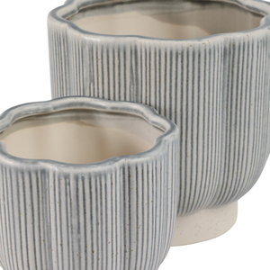 Vasi Rotondi in Gres con Texture Scanalata per Uso Interno ed Esterno, Disponibili in 2 Misure - Product Image 5