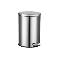 Poubelle ronde en acier inoxydable DS5294 avec seau intérieur en plastique