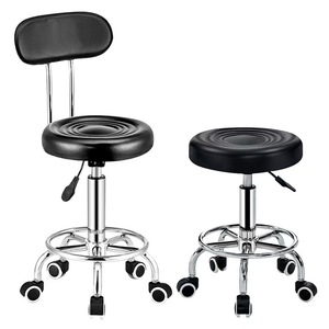 <b>Adjustable</b> Hydraulic Barber Rolling <b>Stool</b> Modern Design Beauty Chair for Lash Work for Salon Equipment or <b>Bar</b> Setting - Product Image 1