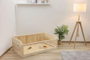 Casa de Lujo para Mascotas de Madera de Abeto para Interiores, para Roedores Pequeños como Conejos, Cobayas y Hámsters, 113.5x75.5x40cm, Ecológica - Product Image 6