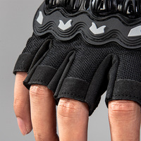 Gants de moto à doigts coupés, respirants, antidérapants, pour la conduite