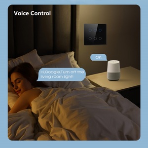 Tuya thông minh điều khiển từ xa 4/6/8 gang tường thiết bị chuyển mạch Tempered Glass cảm ứng chuyển đổi <span class=keywords><strong>Wifi</strong></span>/ZigBee ánh sáng thông minh interruptor - Product Image 4