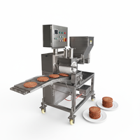 Machine automatique à former des galettes de hamburger à haute efficacité avec moteur et pompe en acier inoxydable, capacité de 70 à 180 kg/h