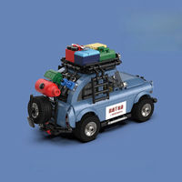 PB PB8859 ABS MOC Coche Urbano Azul con Caja de Exhibición, Ladrillos de Juguete Electrónicos para Ensamblaje DIY, 14 Años, 427 Piezas, Sets de Bloques de Construcción