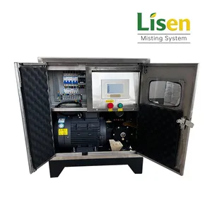 Système de brumisation haute pression 100 bars en acier inoxydable avec télécommande électrique pour restaurants, cafés et espaces de restauration en extérieur - Product Image 2