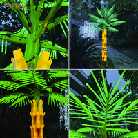 Palmiers éclairés extérieurs artificiels à LED palmiers lumineux illuminés pour décorations de vacances éclairage aménagement paysager