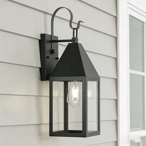 Modern minimalist industrial style <b>LED</b> wall lamp, electric villa outdoor <b>lighting</b>, black E27 outdoor door wall lamp - Product Image 2