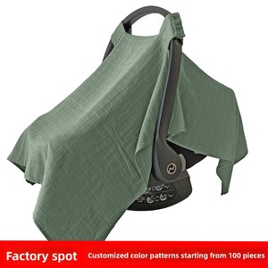 Funda de seguridad <span class=keywords><strong>para</strong></span> asiento de bebé, cubierta <span class=keywords><strong>para</strong></span> cesta de cochecito, gasa de algodón, transpirable, a prueba de viento, <span class=keywords><strong>protector</strong></span> <span class=keywords><strong>solar</strong></span>, talla única, diseño de dibujos animados - Product Image 2