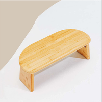 Tabouret de méditation ergonomique en bambou, accessoire Portable pour le Yoga, les genoux, avec jambes pliantes