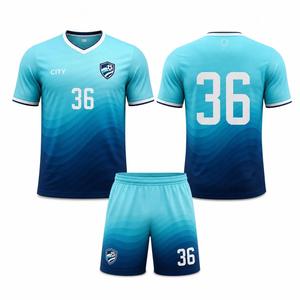 Jersey Sepak Bola Latihan Poliester Retro Cepat Kering Kaos Sepak Bola Kustom Bernapas Seragam untuk Pria Pakaian Olahraga Tim Klub - Product Image 3