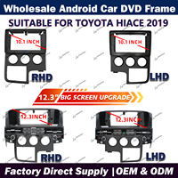 Cadre d'autoradio stéréo en gros pour TOYOTA HIACE 2019, cadre de moniteur de voiture, cadre de lecteur DVD, panneau de façade, cadre d'autoradio Android