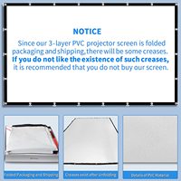 Écran de projection pliable HEYU HD de 72 à 500 pouces en PVC blanc pour la publicité extérieure, écran pliable rapide en tissu sans cadre