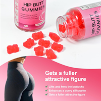 Gummies pour l'amélioration des hanches chez la femme, faible MOQ, soutien naturel des courbes, supplément pour des hanches rebondies, saveur baies, végétalien, à croquer