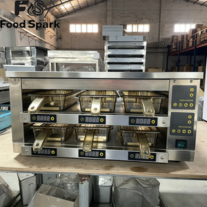 Calentador de <span class=keywords><strong>Hamburguesas</strong></span> de 2 Niveles y 6 Bandejas con Pantalla, Fabricado en China, Venta al por Mayor para Restaurantes, Buen Precio de Fábrica - Product Image 3