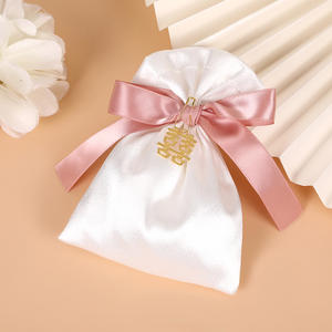 Tas kesukaan tali <span class=keywords><strong>Satin</strong></span>-Ins pernikahan & kantong hadiah pesta untuk permen/sampel parfum/Perhiasan, dapat disesuaikan & digunakan kembali (Pastel) - Product Image 4