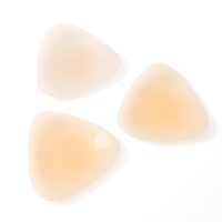 Triangle forme solide invisible adhésif pasties mat silicone sexy mamelon couverture sans couture style sans bretelles pour les femmes