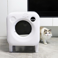 Bac à litière pour chat à nettoyage automatique, contrôle intelligent par application WiFi, capacité de 68 L, sans odeur, caméra, pour plusieurs chats, pour chats d'intérieur