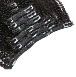 La migliore vendita di capelli umani brasiliani grezzi Extension per donne nere Remy Afro-kc clip In capelli umani Extension - Product Image 2