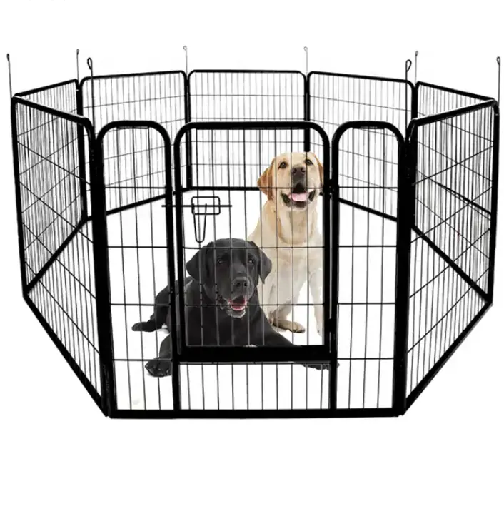 Heavy Duty 8 Panel Dog Pet Pen Puppy Rabbit Metal Playpen Run Cage Foldable Fence