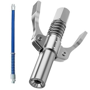 หัวฉีดจาระบี Meixuezi Heavy-Duty NPTI/8 10000 PSI แบบกดสองครั้ง ใช้งานง่าย ฉีดน้ำมันได้รวดเร็ว ปลดเร็ว อะไหล่รถยนต์ - Product Image 3