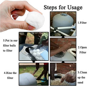 Boule de <span class=keywords><strong>filtre</strong></span> de fibre de <span class=keywords><strong>machine</strong></span> à eau recyclable de lavage facile de vente chaude - Product Image 3