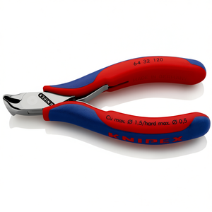 Knipex Electronic Nippers 64 32 120 Front Cutting <b>Edge</b> Copper Max 1.5mm Hard Max 0.5mm - Product Image 1