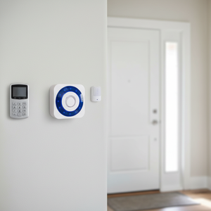 Système d'alarme de sécurité personnel HC-F12, haute sensibilité, 10W décibels, lumière stroboscopique clignotante, sirène piézoélectrique intégrée, couleur bleue - Product Image 2