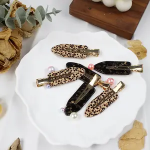 YIYI Luxus Leoparden muster sexy Druck clips Damen Marmor benutzer definierte hochwertige Acetat Haars pange Haarschmuck