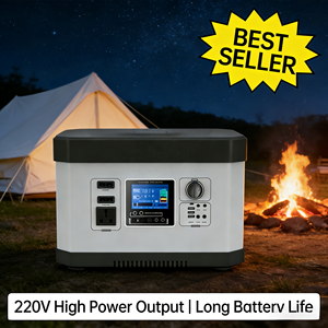 สถานีชาร์จเร็วแบบสองทิศทาง 1500 วัตต์ แบตเตอรี่ LifePO4 2000Wh ช่องเสียบ Usb-c 1000w สถานีไฟฟ้าพกพา AC220V*3 - Product Image 4