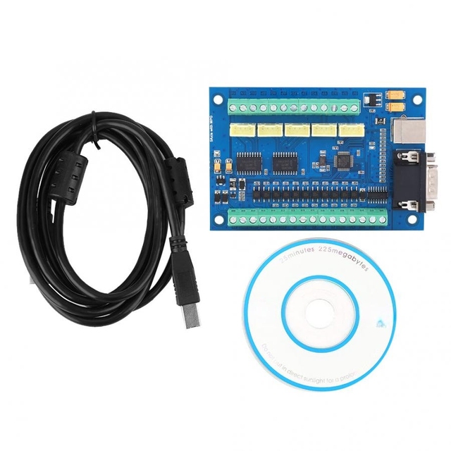 MACH3 USB 5 Axis 100KHz Motion Controller Card Board for CNC Engraving Breakout Board 12-24V Motion Board