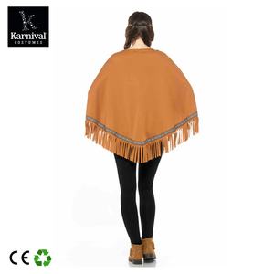 Costume de carnaval indien pour femmes, poncho de <span class=keywords><strong>cowboy</strong></span> avec franges, robe hippie traditionnelle pour adultes, deux couleurs - Product Image 3