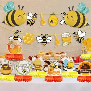 Cute Cartoon Bee Foil <b>Balloons</b>, Shiny Metallic Mylar <b>Balloons</b> for Kids Bee Themed Birthday & Gender Reveal Party <b>Decor</b> - Product Image 6
