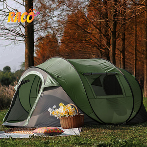 Tienda de campaña fácil de instalar para 4 personas, carpas familiares instantáneas para acampar, Senderismo y viajes, impermeable, configuración automática, 2 puertas - Product Image 6