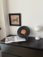 Horloge de bureau en vinyle vintage de 30 cm pour salon, bureau, décoration musicale rétro, cadeau