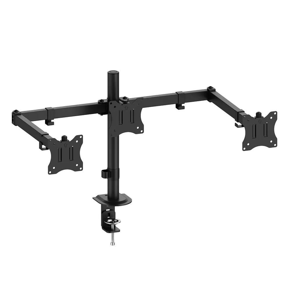 Fully Adjustable Stand Heavy Duty three monitors mount Triple Monitor Arm Extended Monitor Stands Desk Mounts