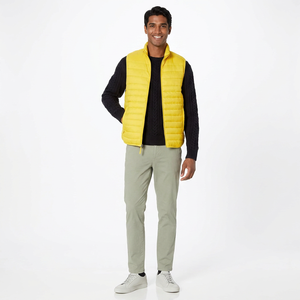Gilets matelassés en toile écologiques et chauds pour hommes, style streetwear, avec logo personnalisé, imperméables, fermeture éclair sur le devant, collection hiver 2024 - Product Image 1