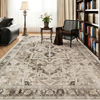 Grand tapis d'intérieur rétro de style persan imprimé en 3D lavable pour salon, chambre à coucher, tapis de sol de chevet