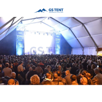 Grande tente polygonale de 50 m et chapiteau pour 5 000 personnes, concerts et fêtes du Nouvel An