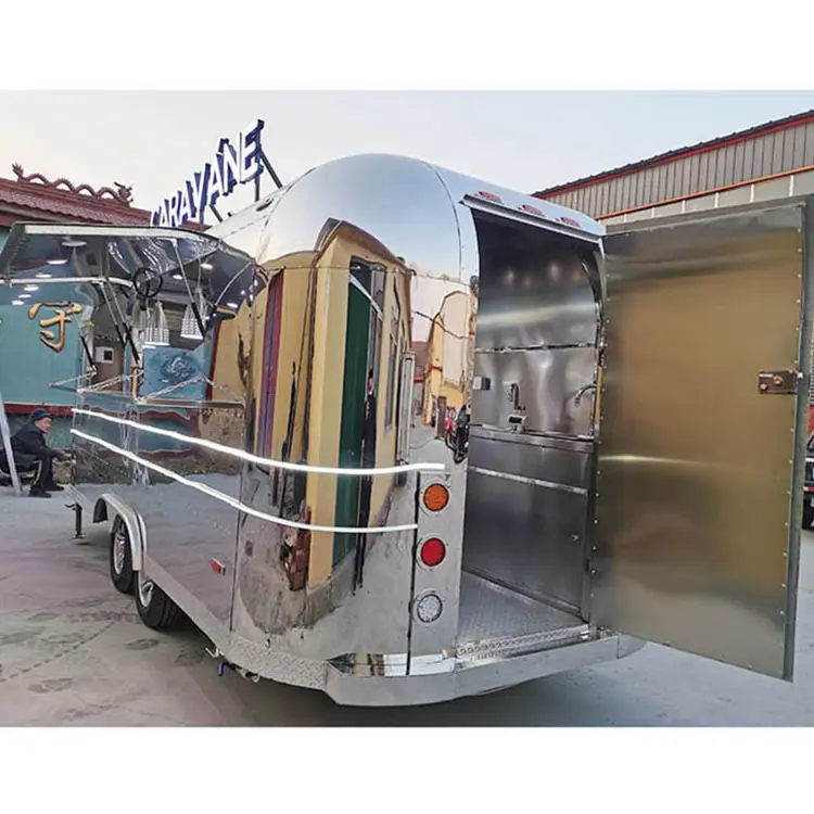 New Design High Quality Airstream Concession Food Truck Mobile Street Vending Trailer Food Trailer Mobile Food Truck