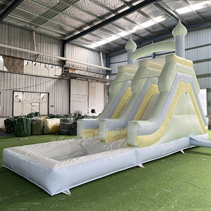 Toboggan aquatique gonflable pas cher Castillo Inflable Pastel Bounce House Toboggan aquatique gonflable à double piste - Product Image 3