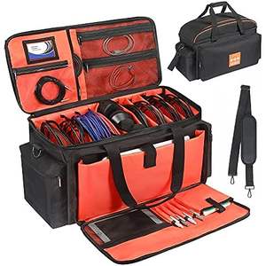 Bolsa organizadora de cables de datos de viaje impermeable portátil Estuche de transporte de cable de cargador electrónico plegable de muestra gratis - Product Image 3