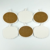 Sous-verres ronds modernes personnalisés en céramique écologique avec base en liège, ensemble de tapis de table pour tasses, imprimé avec logo amusant, décoration d'intérieur