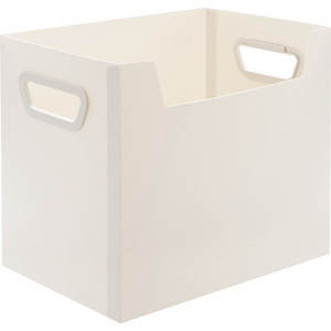 Desktop Plastic Storage Box Rectangle Wall Mounted White Foldable For Home Office Desk Book Organization - Product Image 2