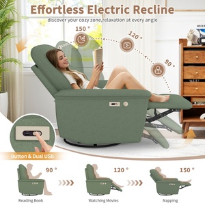 <span class=keywords><strong>Fauteuil</strong></span> inclinable pivotant robuste et rembourré avec port USB-C, facile à <span class=keywords><strong>nettoyer</strong></span>, <span class=keywords><strong>pour</strong></span> chambre d'enfant et camping-car - Product Image 6