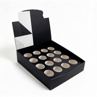 Présentoir de Comptoir Cosmétique Pliable en Carton Personnalisé avec Insert Multi-Compartiments pour Pots en Verre