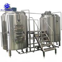 Équipement de brasserie commerciale personnalisé, contrôlé par PLC, capacités de 500L à 1000L, machine à pression pour la bière destinée aux brasseries et aux pubs
