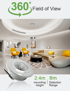 ACP-1008ZB Tuya <strong>Zigbee</strong> 12-24VDC PIR Motion &amp; Position Sensor 8m <strong>Range</strong> 360&deg; Micro-Movement Detection Low Profile Occupancy Sensor - Product Image 2