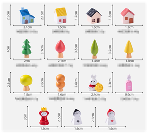 Venta al por mayor 3D hecho a mano recuerdo rojo árbol casa reina conejo blanco niño bebé muñeca artes y artesanía resina niños estatuilla chico juguete - Product Image 2