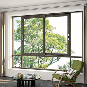 Fenster mit Schmaler Sichtlinie Aluminium-Glas Satin-Chrom Schiebe-Modernes Minimalistisches Ästhetisches Fenster - Product Image 2
